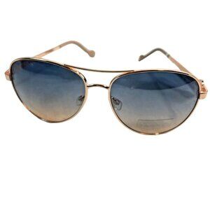 Jessica Simpson Aviator Fashion Sunglasses Rose Gold Metal UV Absorptive u